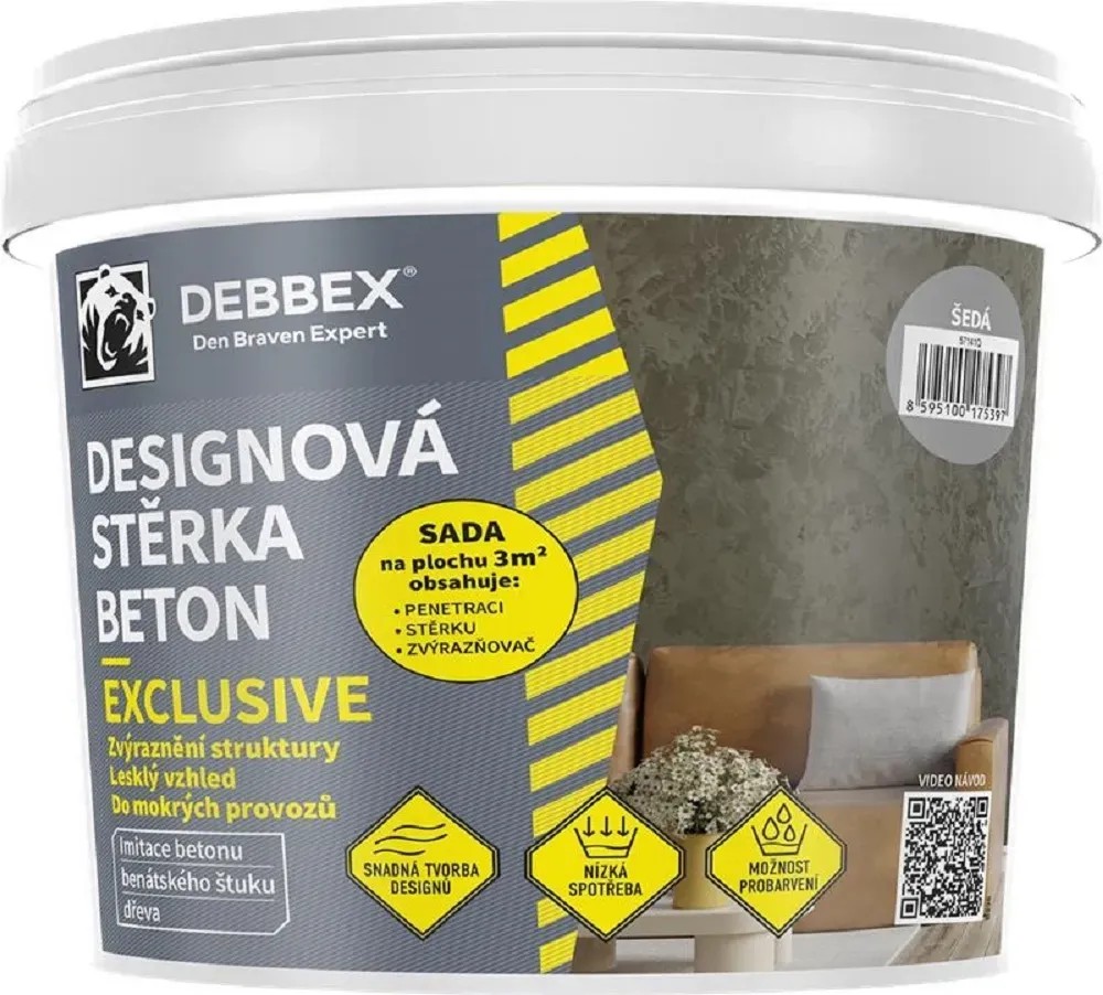 Den Braven Designová stěrka BETON EXCLUSIVE, slonová kost, 5 kg Den Braven Designová stěrka BETON EXCLUSIVE, slonová kost, 5 kg