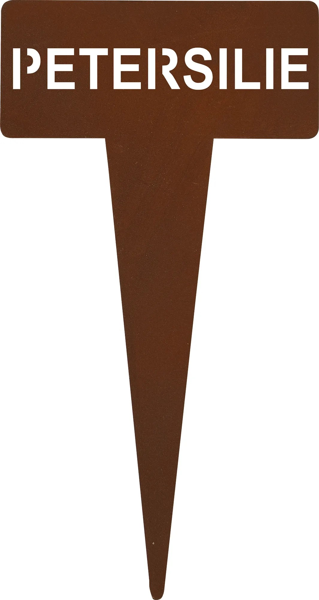 Zahradní zápich petržel, rezavě hnědý, 15 x 8 x 0,6 cm Zahradní zápich petržel, rezavě hnědý, 15 x 8 x 0,6 cm