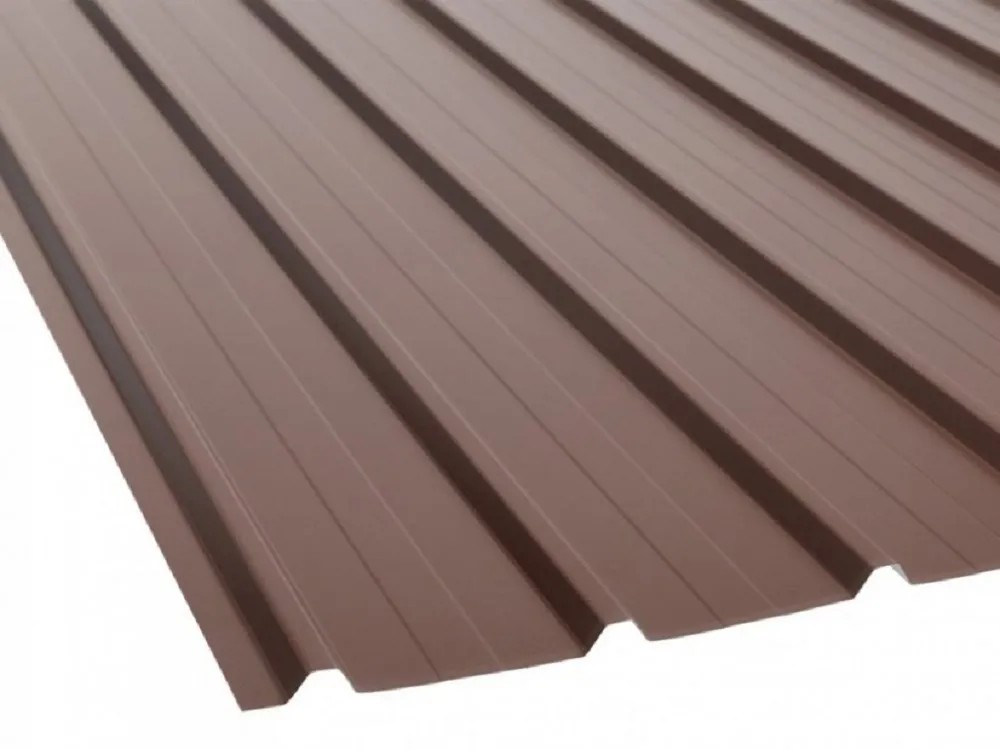 COVERNIT Trapézový plech T12 hnědá RAL 8017, 1000 x 910 mm COVERNIT Trapézový plech T12 hnědá RAL 8017, 1000 x 910 mm