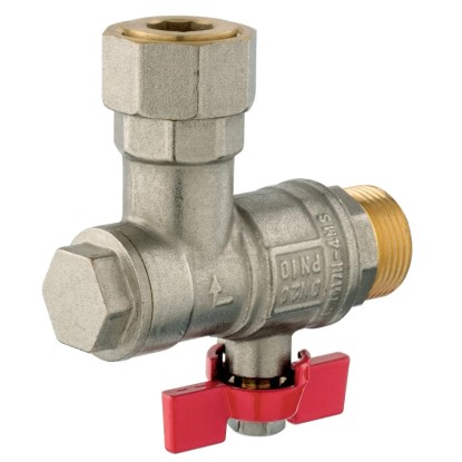 Ferro Rohový kulový kohout KFMFZZ2SGK s filtrem a zpětnou klapkou, 3/4" Ferro Rohový kulový kohout KFMFZZ2SGK s filtrem a zpětnou klapkou, 3/4"