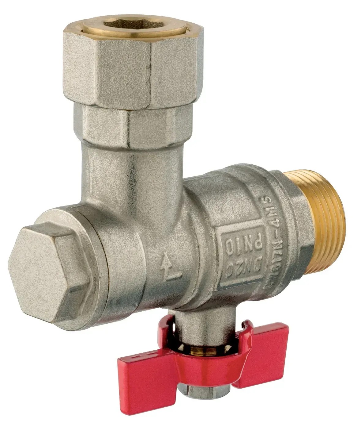 Ferro Rohový kulový kohout KFMFZZ2SGK s filtrem a zpětnou klapkou, 3/4" Ferro Rohový kulový kohout KFMFZZ2SGK s filtrem a zpětnou klapkou, 3/4"