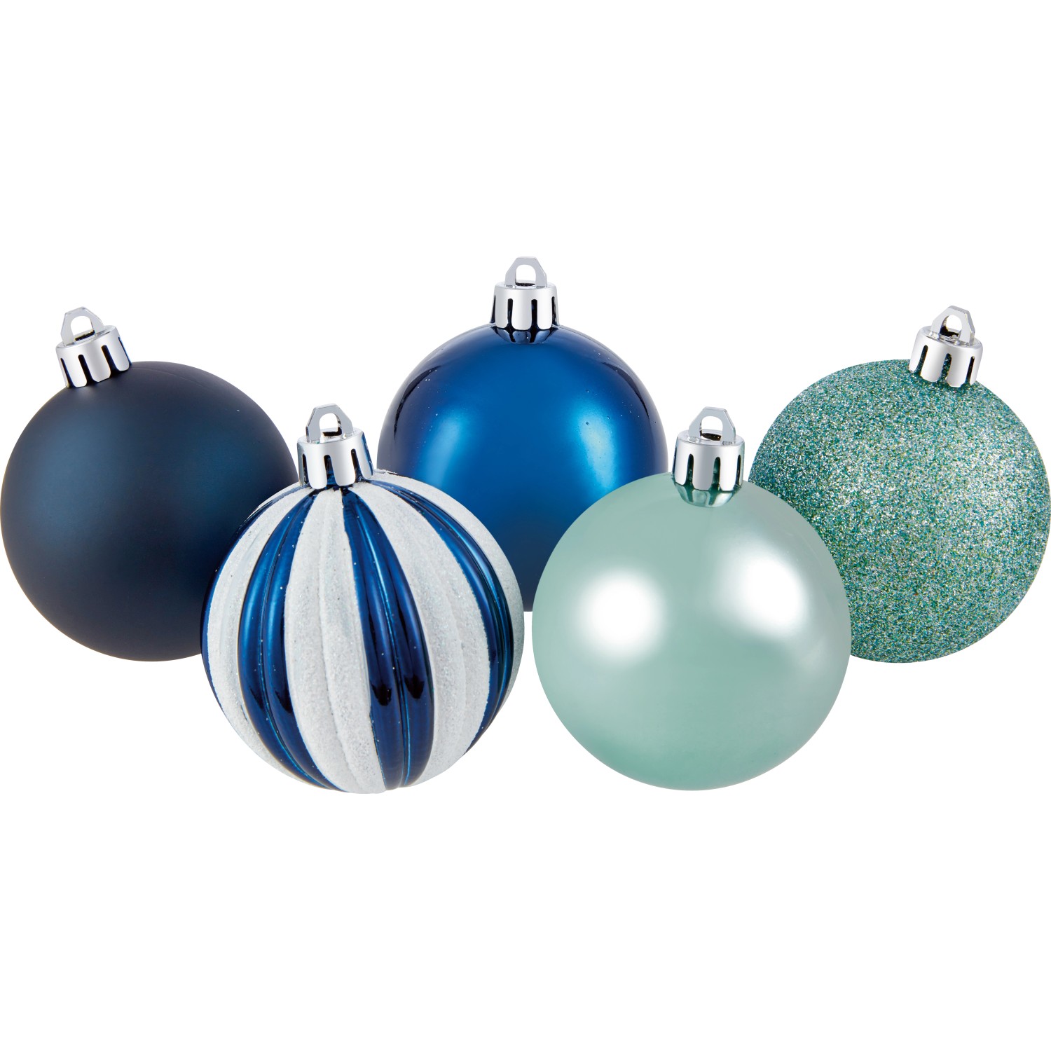 Sada ozdob na vánoční stromek, modrá/mátová, 20dílná, pr. 6 cm Sada ozdob na vánoční stromek, modrá/mátová, 20dílná, pr. 6 cm