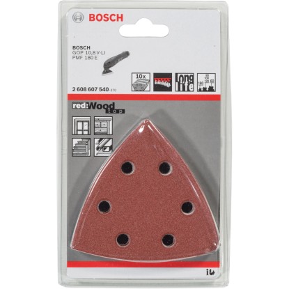 Brusný list Bosch Pro, sada 10 ks pro trojúhelníkovou brusku, 93 mm, různé zrnitosti. Brusný list Bosch Pro, sada 10 ks pro trojúhelníkovou brusku, 93 mm, různé zrnitosti.