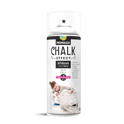 PRIMALEX Křídová matná barva ve spreji Chalk Effect bílá 400 ml PRIMALEX Křídová matná barva ve spreji Chalk Effect bílá 400 ml