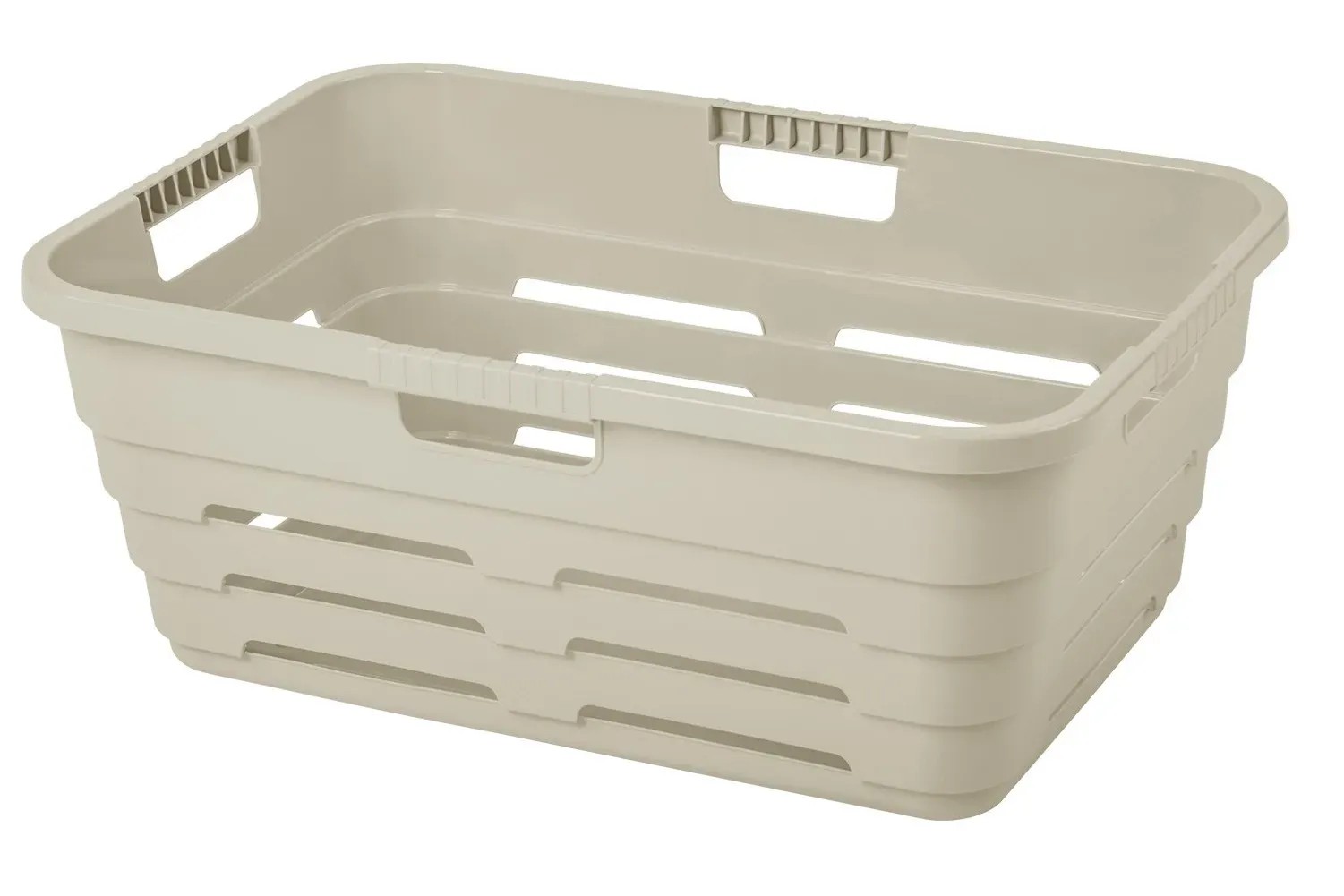 Tontarelli Koš na čisté prádlo MAYA s otvory krémová, 55 x 38 x 22 cm, 32 l Tontarelli Koš na čisté prádlo MAYA s otvory krémová, 55 x 38 x 22 cm, 32 l