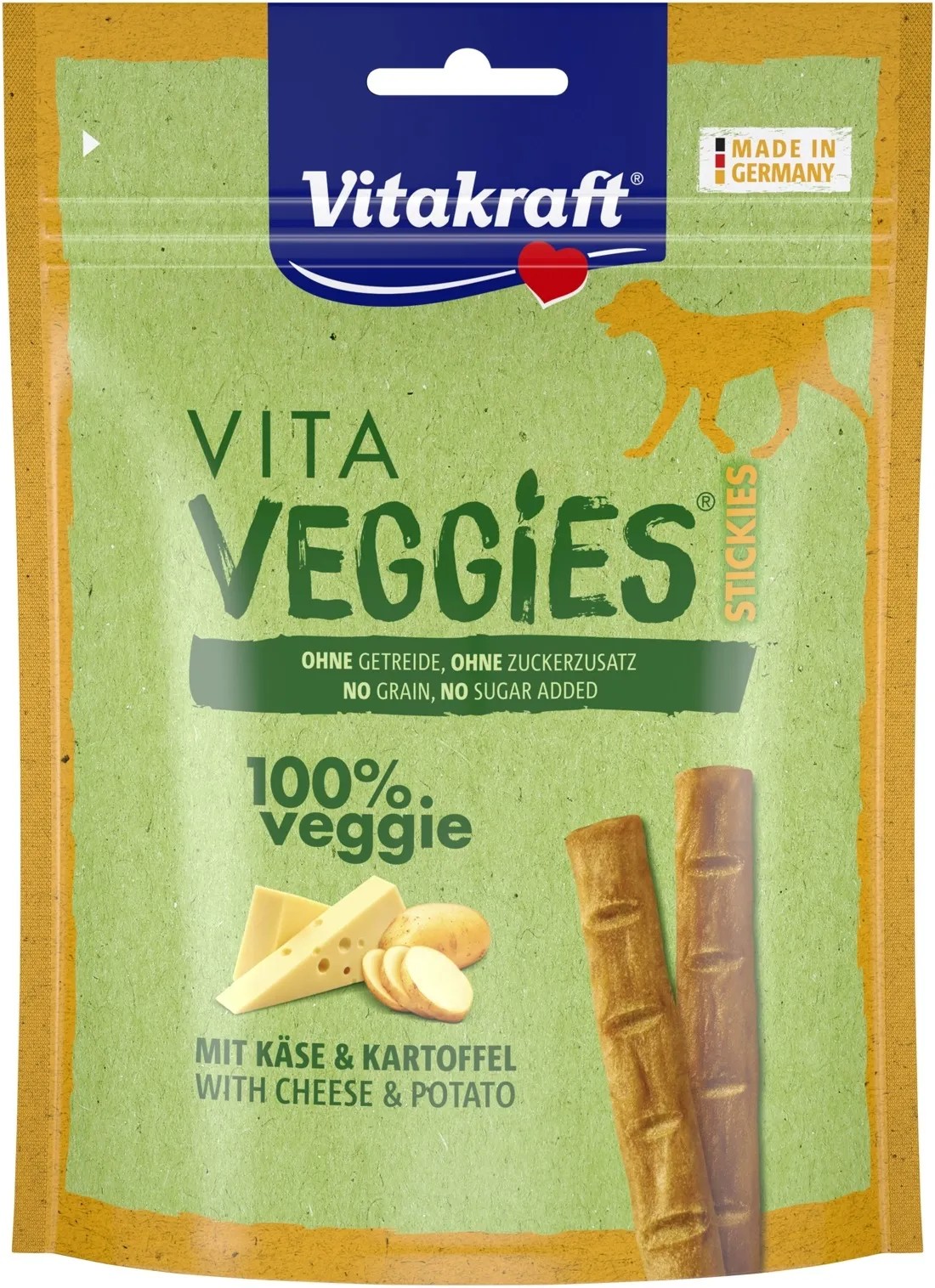 Vitakraft Tyčinky pro psy Vita Veggies Stickies se sýrem a bramborem, 80 g Vitakraft Tyčinky pro psy Vita Veggies Stickies se sýrem a bramborem, 80 g