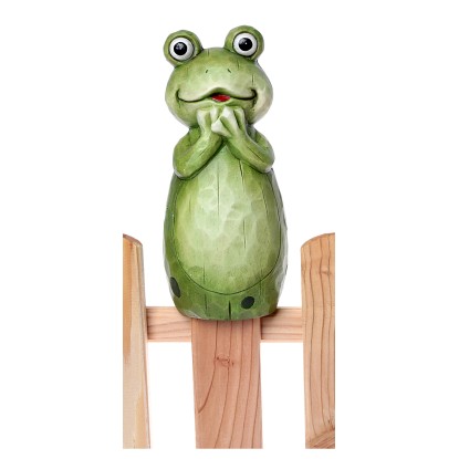 DRAGIMEX Zahradní dekorace na plot žába z terakoty 22 cm DRAGIMEX Zahradní dekorace na plot žába z terakoty 22 cm