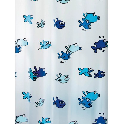 Spirella Sprchový závěs Hugo modrý 180 cm x 200 cm Spirella Sprchový závěs Hugo modrý 180 cm x 200 cm