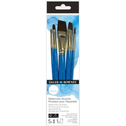 Daler Rowney Sada štětců pro malbu akvarelem SIMPLY, 5dílná Daler Rowney Sada štětců pro malbu akvarelem SIMPLY, 5dílná
