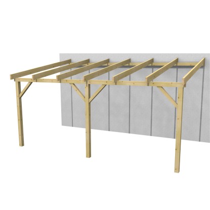 Maone Dřevěná zahradní pergola ROBIN 5 ke stěně, 500 x 250 cm (výška 210-230 cm) Maone Dřevěná zahradní pergola ROBIN 5 ke stěně, 500 x 250 cm (výška 210-230 cm)