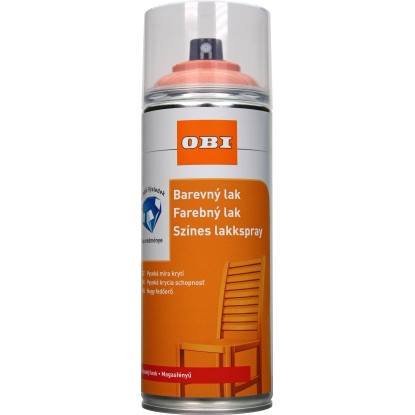 OBI Lak ve spreji vysoce lesklý měděná oranžová 400 ml OBI Lak ve spreji vysoce lesklý měděná oranžová 400 ml