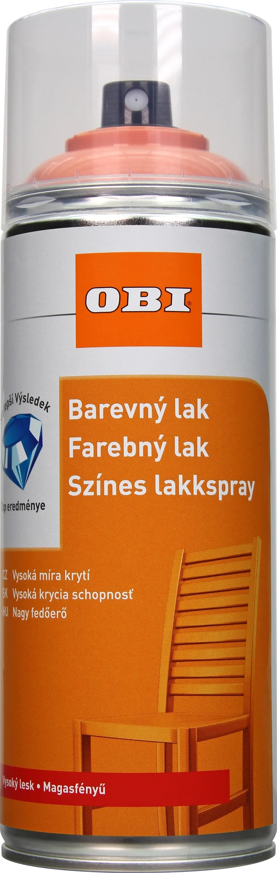 OBI Lak ve spreji vysoce lesklý měděná oranžová 400 ml OBI Lak ve spreji vysoce lesklý měděná oranžová 400 ml