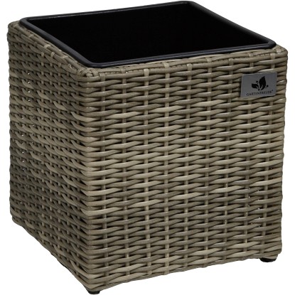 Gartenfreude Květináč z polyratanu, přírodní, 28 x 28 x 28 cm Gartenfreude Květináč z polyratanu, přírodní, 28 x 28 x 28 cm