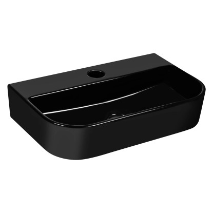 A-Interiéry Keramické umyvadlo na desku Benny 380 černé A-Interiéry Keramické umyvadlo na desku Benny 380 černé
