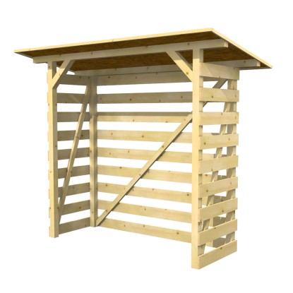 Maone Dřevěný přístřešek na dřevo RENE 2, 200 x 105 cm (výška 200-210 cm) Maone Dřevěný přístřešek na dřevo RENE 2, 200 x 105 cm (výška 200-210 cm)