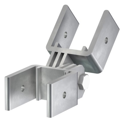 3D kloub přední pro hliníkový profil (45x23mm) pro flexibilní spojení spodních konstrukcí teras. 3D kloub přední pro hliníkový profil (45x23mm) pro flexibilní spojení spodních konstrukcí teras.