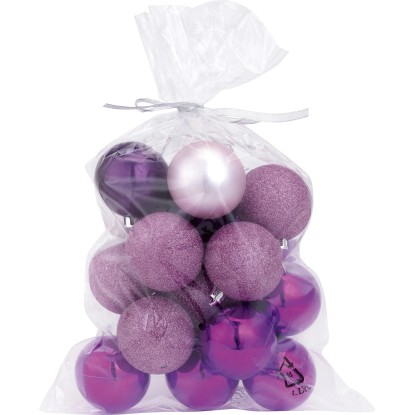 Sada koulí na vánoční stromek 20dílná ametystová Sada koulí na vánoční stromek 20dílná ametystová