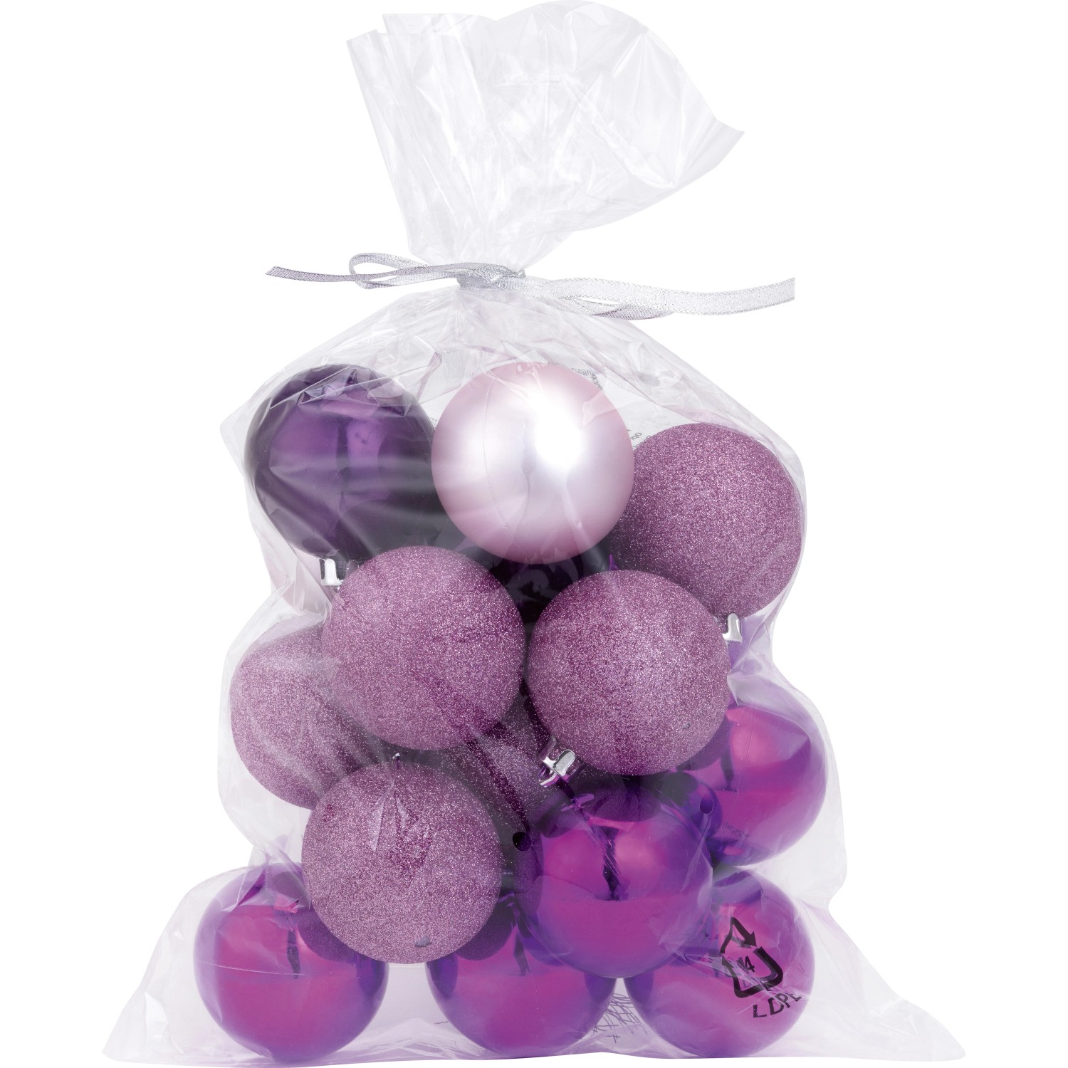 Sada koulí na vánoční stromek 20dílná ametystová Sada koulí na vánoční stromek 20dílná ametystová
