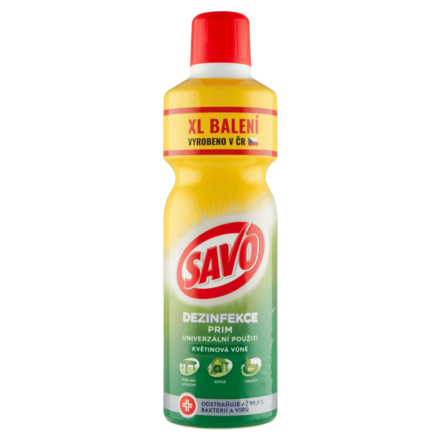 SAVO Prim Dezinfekční prostředek, květinová vůně 1,2 l SAVO Prim Dezinfekční prostředek, květinová vůně 1,2 l