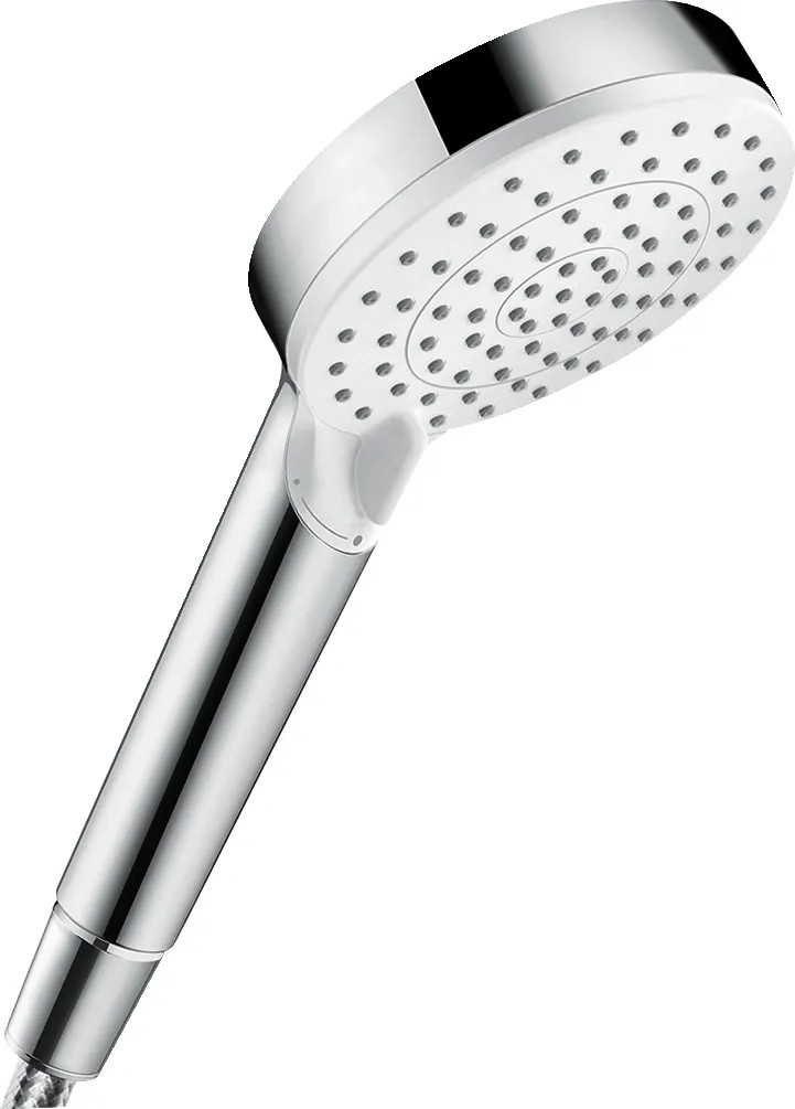 Hansgrohe Ruční sprcha Crometta Vario EcoSmart 6,7 l/min, bílá/chrom, pr. 100 mm Hansgrohe Ruční sprcha Crometta Vario EcoSmart 6,7 l/min, bílá/chrom, pr. 100 mm