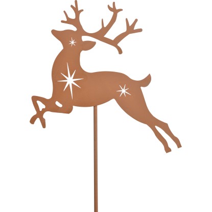 Zahradní zápich sob, kovový, rezavá Zahradní zápich sob, kovový, rezavá