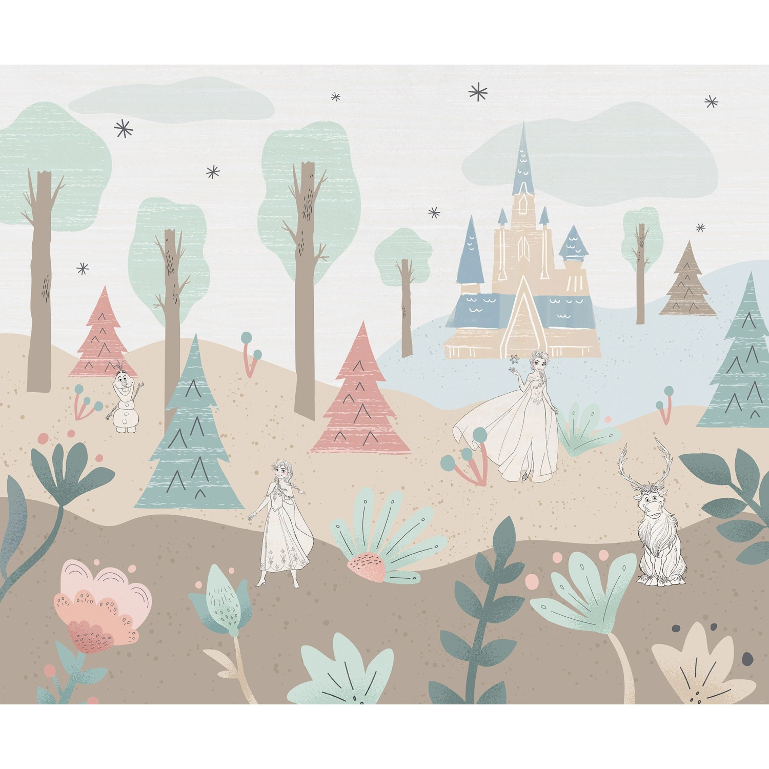 Komar Vliesová fototapeta Disney Frozen Castle Playground 300 x 250 cm Komar Vliesová fototapeta Disney Frozen Castle Playground 300 x 250 cm