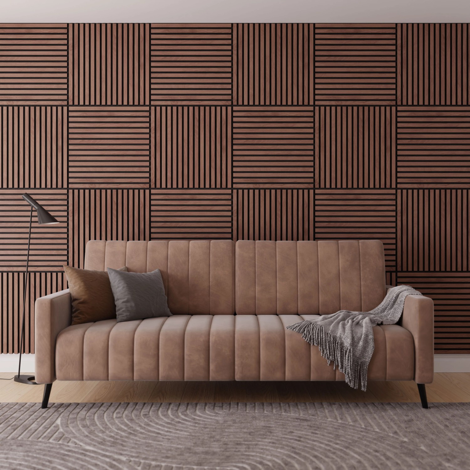 Akustické panely na stěnu ořech, sada 2 ks, pro pohlcování zvuku a design stěn. Akustické panely na stěnu ořech, sada 2 ks, pro pohlcování zvuku a design stěn.
