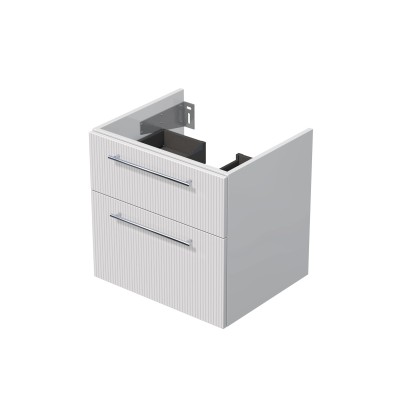 INTEDOOR Koupel.skříň pod desku BEE, úchyt chrom, 2zás., š. 60 cm, bílá 3D pruhy INTEDOOR Koupel.skříň pod desku BEE, úchyt chrom, 2zás., š. 60 cm, bílá 3D pruhy