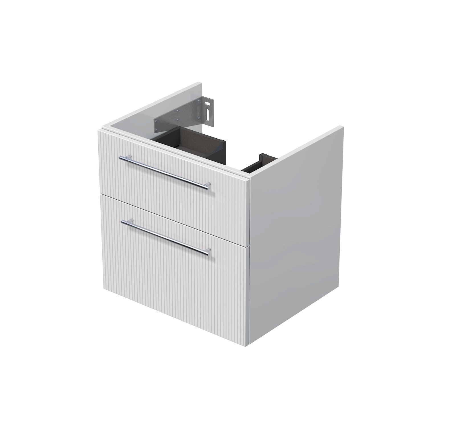 INTEDOOR Koupel.skříň pod desku BEE, úchyt chrom, 2zás., š. 60 cm, bílá 3D pruhy INTEDOOR Koupel.skříň pod desku BEE, úchyt chrom, 2zás., š. 60 cm, bílá 3D pruhy