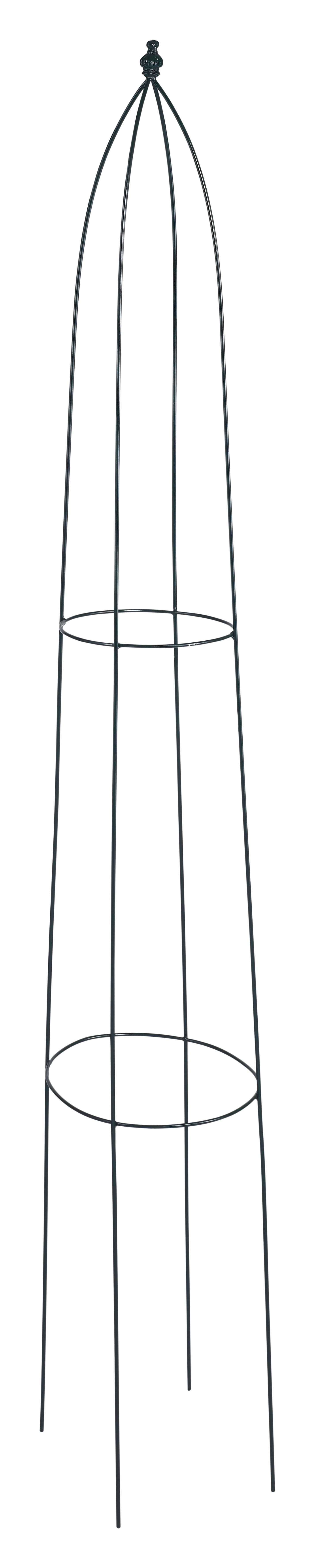 Obelisková opěra pro popínavé rostliny 140 cm tmavě zelená Obelisková opěra pro popínavé rostliny 140 cm tmavě zelená