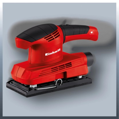Einhell TC-OS 1520 vibrační bruska v červeno-černé barvě s odsáváním prachu a brusným papírem. Einhell TC-OS 1520 vibrační bruska v červeno-černé barvě s odsáváním prachu a brusným papírem.