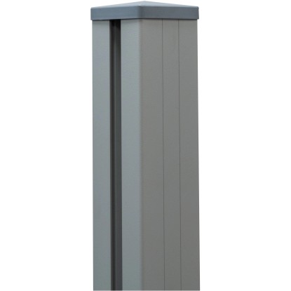 GroJaLumino Sloupek vč. krytky k zabetonování stříbroš. 9 x 9 x 150 cm GroJaLumino Sloupek vč. krytky k zabetonování stříbroš. 9 x 9 x 150 cm