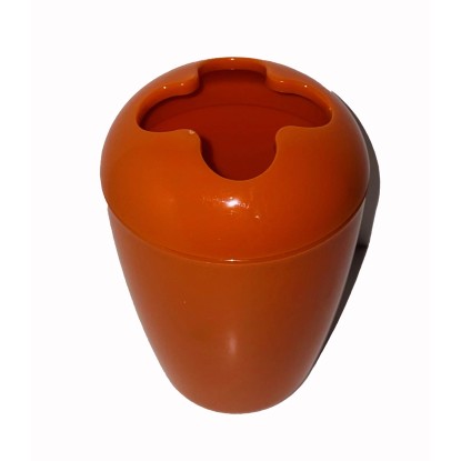 Kelímek na zubní kartáčky s víkem oranžový* Kelímek na zubní kartáčky s víkem oranžový*