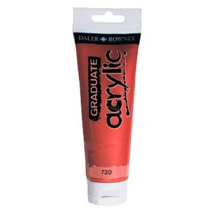 Daler Rowney Akrylová barva GRADUATE metalická červená, 120 ml Daler Rowney Akrylová barva GRADUATE metalická červená, 120 ml
