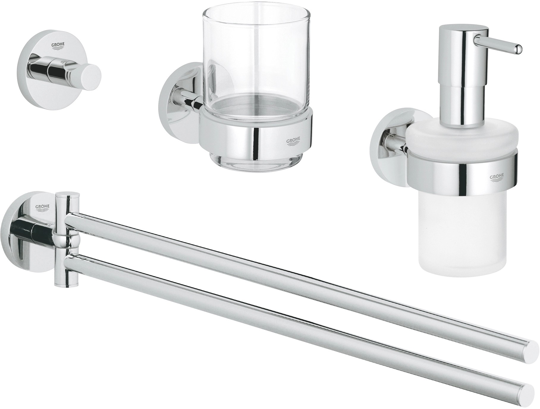 GROHE Sada doplňků do koupelny ESSENTIALS 4v1 (40846001) GROHE Sada doplňků do koupelny ESSENTIALS 4v1 (40846001)