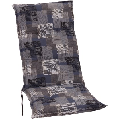 Polstr na vysoké opěradlo Nordeney Grafik modro-šedý Polstr na vysoké opěradlo Nordeney Grafik modro-šedý