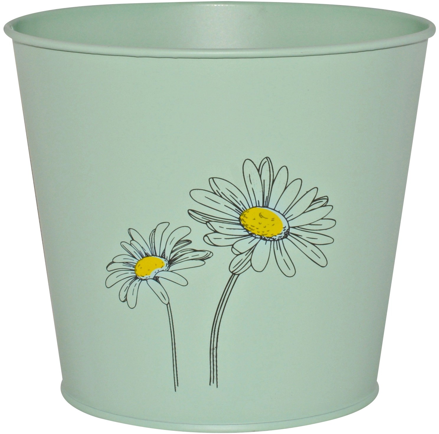 Květináč na bylinky lakovaný s potiskem, mátově zelený, zinkový, 16 x 18,5 cm Květináč na bylinky lakovaný s potiskem, mátově zelený, zinkový, 16 x 18,5 cm