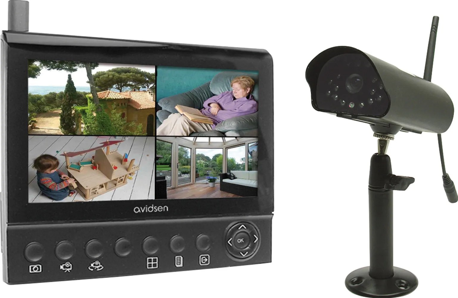 Video monitorovací sada rádiová 2,4 GHz s LCD obrazovkou 7" Video monitorovací sada rádiová 2,4 GHz s LCD obrazovkou 7"