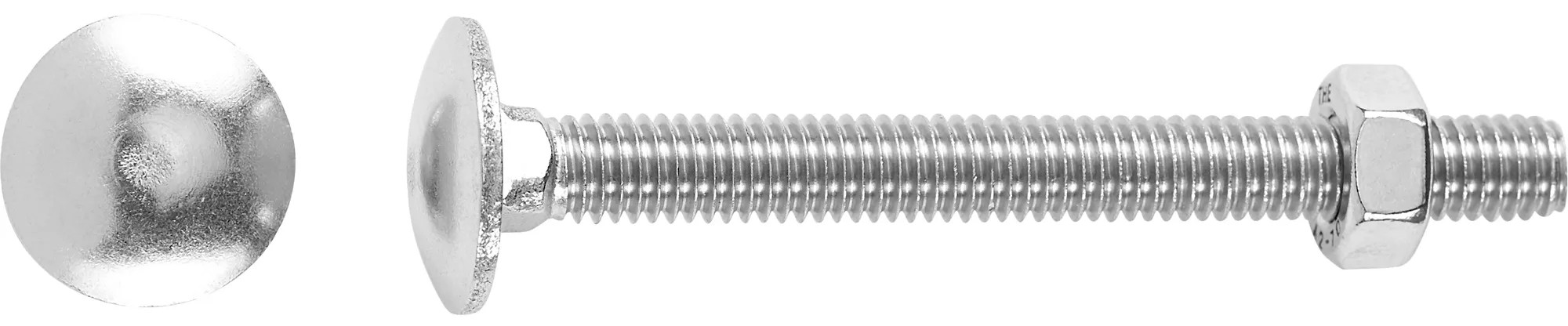 Vratový šroub M8 x 80 mm plný závit ocel A2, 25 ks + matice Vratový šroub M8 x 80 mm plný závit ocel A2, 25 ks + matice