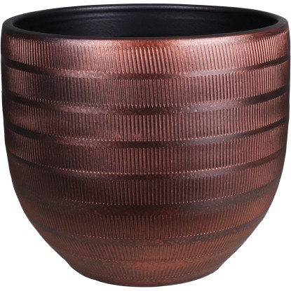 A.H.G. Keramický květináč Mente měděný metalický pr. 29 x 26 cm A.H.G. Keramický květináč Mente měděný metalický pr. 29 x 26 cm