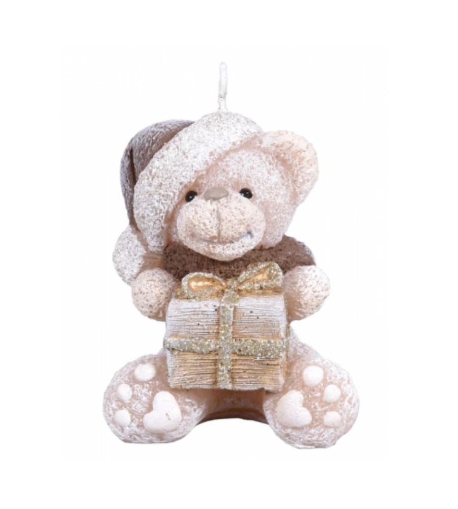Artman Candles Vánoční svíčka medvídek, bílá-hnědá, 11 cm Artman Candles Vánoční svíčka medvídek, bílá-hnědá, 11 cm