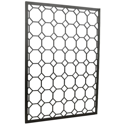 Černá úložná mřížka Denpanels se 4 háčky pro montáž na akustické panely. Černá úložná mřížka Denpanels se 4 háčky pro montáž na akustické panely.
