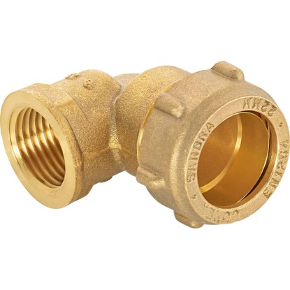 Redukční svěrné koleno 90° mosaz, pr. 22 mm x 18,6 mm (R 1/2) Redukční svěrné koleno 90° mosaz, pr. 22 mm x 18,6 mm (R 1/2)