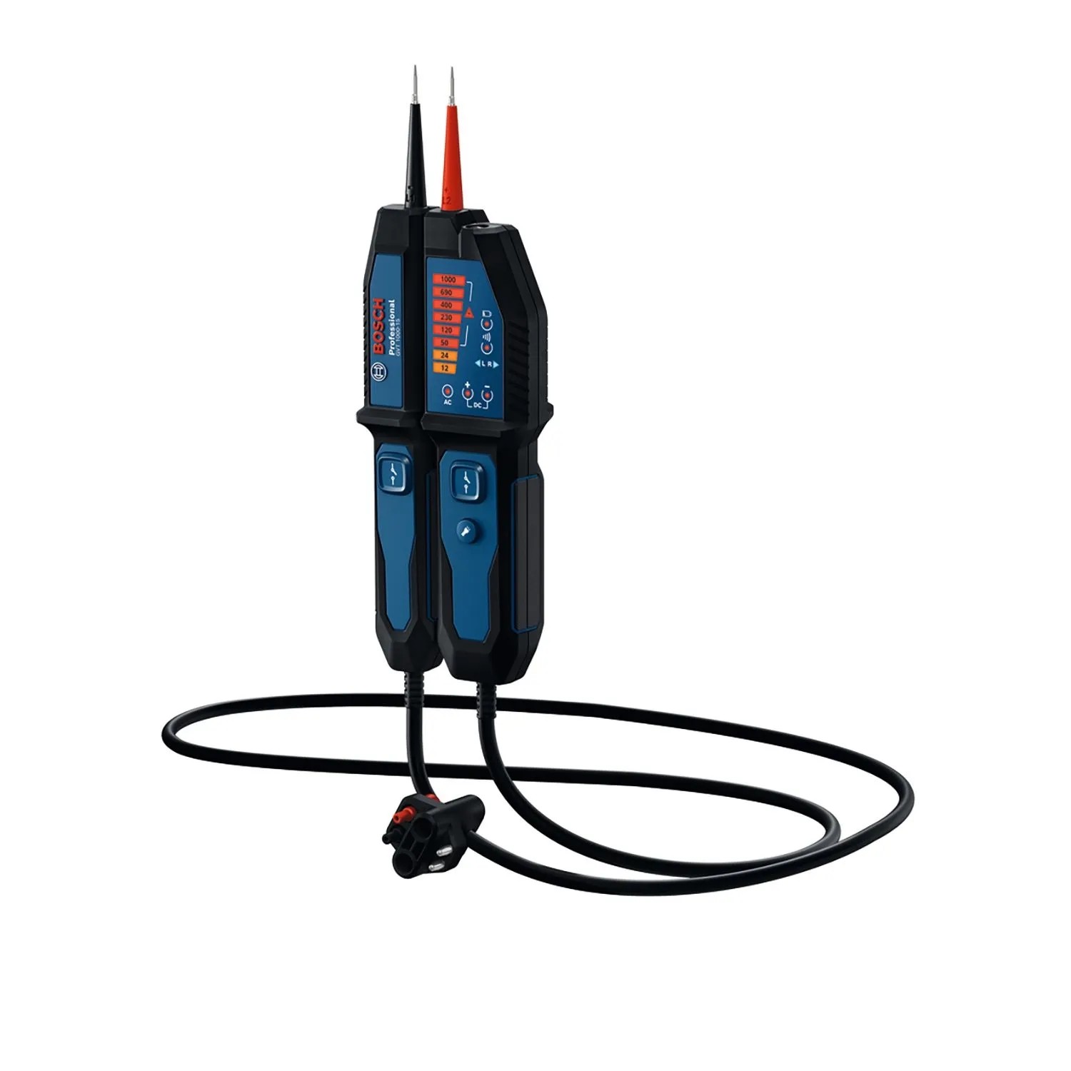 Zkoušečka napětí Bosch Professional GVT 1000-15 pro elektrikáře, modrá/černá. Zkoušečka napětí Bosch Professional GVT 1000-15 pro elektrikáře, modrá/černá.