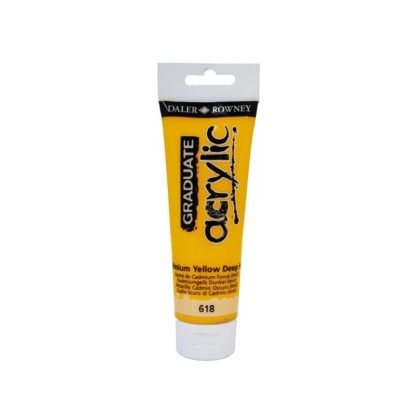 Daler Rowney Akrylová barva GRADUATE kadmium žluté tmavé, 120 ml Daler Rowney Akrylová barva GRADUATE kadmium žluté tmavé, 120 ml