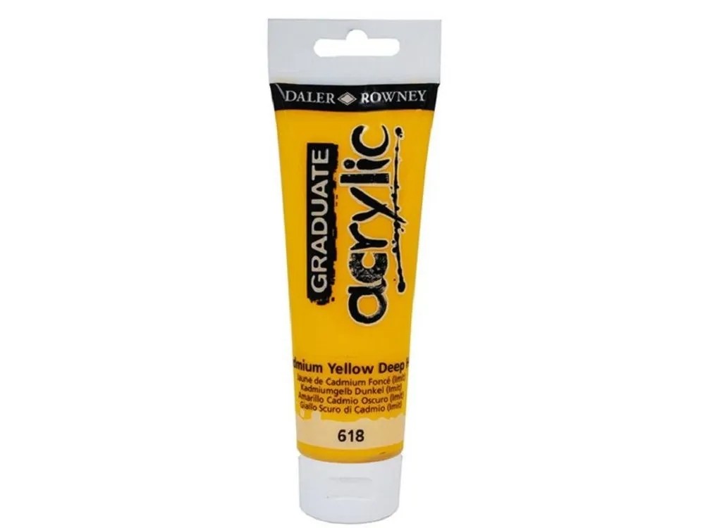 Daler Rowney Akrylová barva GRADUATE kadmium žluté tmavé, 120 ml Daler Rowney Akrylová barva GRADUATE kadmium žluté tmavé, 120 ml