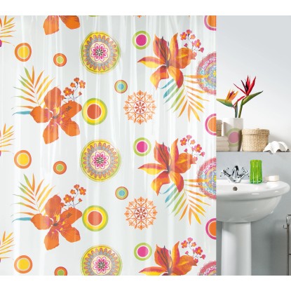 Spirella Sprchový závěs textil Cala-Moli vícebarevný 180 cm x 200 cm Spirella Sprchový závěs textil Cala-Moli vícebarevný 180 cm x 200 cm