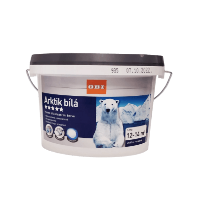 OBI Interiérová barva Arktik bílá matná 1,5 kg OBI Interiérová barva Arktik bílá matná 1,5 kg