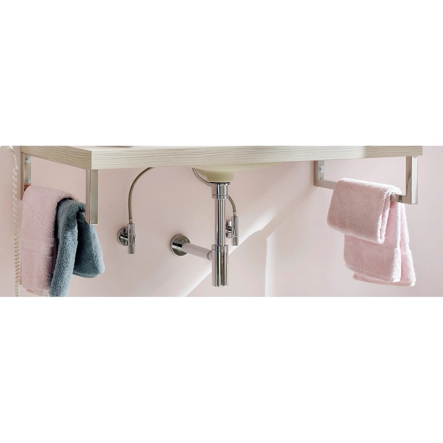 Fackelmann Držák na ručníky chrom 2 ks Fackelmann Držák na ručníky chrom 2 ks