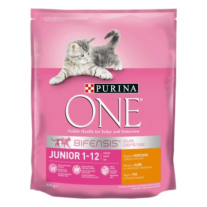 Purina One Granule pro koťata Junior s kuřetem a celozrnnými obilovinami 800 g Purina One Granule pro koťata Junior s kuřetem a celozrnnými obilovinami 800 g